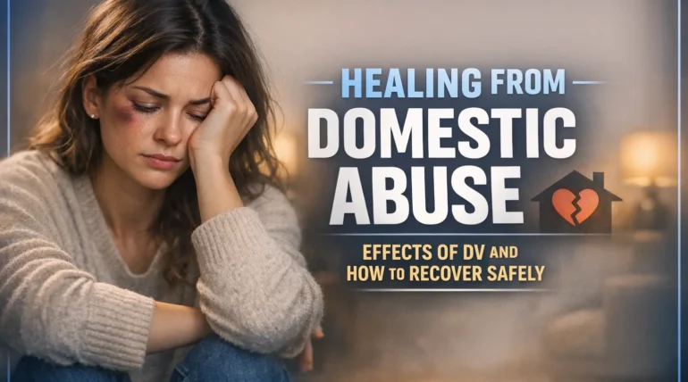 Healing from Domestic Abuse Effects of DV and How to Recover Safely Domestic abuse causes stern marks, but it can be healed. You are not the only person who experienced physical violence in a relationship and other types of family violence. Thousands of individuals can courageously manage the aftermath of DV, but many people cannot cope with this problem. This post expounds on the impacts of family violence and the effective healing of domestic abuse. We will discuss the long-term and short-term effects it has on you, why it can be hard to get over, and how you can recover without losing yourself in domestic violence. Hang around, you may have the hope you want. What Are the Effects of DV Domestic violence is not a single instance of a fight. It is a cycle of domination, intimidation, and abuse that lingers in the long-term. The effects of DV ripple in your body, mind, and everyday life, such that even the elementary activities are daunting. Physical Toll of Violence in Relationships Consider the corporeal force of the relationship. Bruises are temporary, and a hit on the bone or constant hitting may cause persistent pain, such as chronic headaches or back problems. Mental and Emotional Scars The psychological consequences of family violence present themselves psychologically as being unable to jump at a shadow (anxiety) or unable to enjoy yourself (depression). I have interviewed survivors who lost faith in everyone, including themselves. Sleep is a victim, as well; you can repeat the nightmares with the horrors and feel exhausted. It is emotionally slow to bounce back after being abused since DV destroys your self-confidence. You may see yourself as useless, as what the abuser said was what became true to you. Friendship or family life is not good because shame keeps you out. ​Impact on Kids and Families Children in the house experience the consequences of DV themselves, such as fear or anger problems, which accompany them into adulthood. A long-term and untreated impact of family violence increases the risk of heart disease, PTSD, or even substance use to disregard the pain. How DV Hits Work, Money, and Social Life Where does it hit hardest Work becomes a victim of poor concentration and bosses see the days they hire and fire. Money tanking up on concealing injuries or making a sudden escape. Socially, you draw away, not getting support. The Science Behind Long-Term Harm The consequences of DV are not in your imagination; research in such locations as the CDC has revealed that survivors experience more migraines, arthritis and problems with their digestive systems years following. It is a complete physical betrayal that has to be noticed. Healing from Domestic Abuse Understanding Effects and Safe Recovery The recovery process of domestic abuse begins with the truth, which is that domestic violence leaves a profound impact on you, but there is a way to heal. The consequences of DV are not scratches, but an emotional tsunami and physical scars that may be long lasting in case neglected. And here we will dissect it straight and out, using real-life examples, so that you will see it is not your fault and that you can heal. Physical Effects of Family Violence To begin with, understand how family violence affects your body. Violence in a relationship is usually physical, which implies repetitive injuries. I have a survivor, Sarah, who was slapped and punched throughout her life. Her ribs grew lame, which hurts her to take a deep breath to this day. All the typical consequences of DV are head injury and loss of memory or dizziness. Females are more vulnerable to reproductive injuries, such as preterm abortions, due to kicks on the stomach. Men are not spared either, as they find the broken jaws or internal bleeding that the doctors overlook at first. This stress, in the long run, makes you older, raises blood pressure and increases the odds of diabetes. ​Brain and Mental Health Impacts Your brain takes a hit, too. Domestic violence recovery involves addressing PTSD, whereby a bang in a car causes you to flee. DV is associated with effects akin to those of war hypervigilance makes you look around to see if you are in danger. Depression insidiously comes in and beds become the only place of security. Panic attacks resemble heart complications, and they take you to the emergency room. I have heard of survivors losing their employment due to being frozen halfway through a meeting with panic. Children who experience physical violence within a relationship become subject to attachment disorders, either too clingy or too rejective. Emotional and Family Fallout Abuse is something one cannot get over without feeling as though one is emerging out of a pit emotionally. Abusers dominate by terror, with tongues as sharp as swords. You're nothing without me rings long when they are gone. Self-incrimination prospers; why not leave it so long Shame makes you an outcast with the people who do not understand. Impacts of family violence divide families; holidays become stressful with past wrongs being re-enacted. One woman told how the threats of suicide by her abuser put her in a ten-year trap, with a feeling of guilt that is gradually being redefined through therapy. Social, Financial, and Legal Struggles The impact of DV makes the world smaller socially. Reliability is gone, dating becomes dangerous and friends disappear due to cancelation of the plans. Chains of financial abuse Destroyed credit through their expenditures or the existence of hidden bank accounts. Restraining orders are helpful in a legal sense, but the stress of court reopens wounds. In the long run, unassisted, the consequences of family violence results to homelessness or addiction as the means of coping collapse. Step 1 Prioritize Safety in Healing Here is the hope, though The question of how to recover after domestic violence. First come first served, always go nowhere alone. Calls to contact hotlines such as the National Domestic Violence Hotline to get the safest way out. They trace shelters, link you with the advocates. Go away with a go-bag money, documents, drugs. Block the abuser everywhere. Step 2 Therapy and Emotional Tools Your healing tool for domestic abuse is therapy. Fear responses are rewired by trauma-focused CBT. EMDR cancels flashbacks with one button. Group support, as in local YWCAs, is reminding you Other people receive it. Writing is also a way out; jot down the unseemly facts to own your story. There is one of my acquaintances who wrote letters to himself and set them on fire in a fire pit. Step 3 Build Daily Recovery Routines Create a domestic violence recovery routine. Light movement, brisk walks and yoga restore confidence in the body. Diet is important; DV stress kills your cells, thus pack on vegetables and proteins. Sleep hygiene Low lighting, no television, perhaps chamomile tea. Mindfulness applications educate people to breathe to stop panic spirals. Step 4 Reconnect and Handle Practical Needs Reconnect slowly. Start with safe people, a sister or an old friend. Set boundaries I share when ready. Legal aid seals protection orders. Financially, credit counseling rebuilds scores. For kids, play therapy heals the effects of DV. Long-Term Coping Strategies The long-term strategies are brilliant in the way to deal with domestic abuse. The most important tip, in this regard, is self-compassion, i.e., speaking to yourself as a friend does You survived; that’s strength. Painting, hiking, whatever makes you pre-abuse you, brings you joy. Pets are unconditional and unrejudgmental. Track progress on minor victories a nightmare-free night or saying no emphatically. Setbacks are to be expected; anniversaries cause the impact of family violence. That is all right; fall on your support net. Meds could be useful in the short term in severe cases of anxiety, but combine with therapy. Onthe spiritual front, others have peace in faith groups or meditation. Real Success Stories Success stories prove it. Maria went away following years of physical abuse in a relationship. The impact of DV was still felt, with night sweats and a lack of trust; however, after two years of therapy, she remarried and operates a bakery. Her mantra I choose me now. The process of healing the wounds of domestic abuse is not linear; it is in waves, and with every crash, a stronger strength is cut out. Holistic Professional Support Professionals emphasize holistic recovery. Physicians check on DV effects such as stress-related thyroid problems. Inflammation is combated by nutritionists. Custody fights are directed by lawyers. Rebuilding a life brick, which you lay safe with. Your Path to Thriving Briefly, DV impacts force you to have respect, but finding the way to overcome domestic violence makes you powerful. The safety plans, therapy, and routines make the survivors thrive. You have it; one step is into liberty. ​ Practical Tips for Recovering from Domestic Violence Ready for action The following are simple suggestions on how to begin healing after abuse. These are based on the survival tales and professional recommendations, with emphasis on safer and daily actions. Make a plan to be ready now Pack a bag (keys, phone, cash) somewhere where it cannot be found. Memorize hotline numbers. Share a signal with somebody who is close to you to call for help, such as a porch light being on. Find therapy according to DV Find therapy specialists on Psychology Today. Online classes ensure you are not exposed in case you find it difficult to leave. Record your victories Be sure to write down one strong decision each day, such as blocking the number of an ex. It builds proof of your power. Feed the body and mind Eat simple, whole foods- have oats in the morning, salads at noon, etc. Stroll for 20 minutes to exercise endorphins against depression. Rebuild money laundering Open a sham bank account. Monitor spending with apps such as Mint, where the abuser has no access. Strategies to Cope with Domestic Abuse Long-Term To achieve permanent recovery, these are the ones to be tried. They address family violence directly, which fosters resilience. Fiercely delimit Go through with no scripts I will not talk about my ex. Put some distance between the two. Participate in survivor communities Reddit has an online community of survivors on the subsubreddit rdomesticviolence. Face-to-face gatherings create physical connections. Ritualize self-care Take a walk with candles in the weekly baths or read motivational books such as Why Does He Do That by Lundy Bancroft. Check-in health care With physicals every year, long-term consequences of DV, such as high blood pressure, are identified. Congratulate milestones To celebrate the anniversary of escape, do something to be happy, such as take a trip on her own. Conclusion Healing from domestic abuse means acknowledging the effects of DV, from physical pain to emotional shadows, and taking brave steps toward safety and strength. You've learned the long-term impacts of family violence, how to heal from domestic violence, and tips for recovering from domestic violence. Recovery builds a freer, fuller life. To explore more resources on healing from abuse and safe recovery, visit Minds Over Matter. FAQs What are the main effects of DV Effects of DV include physical injuries, anxiety, depression, trust issues, and long-term health problems like chronic pain or PTSD. How do I start healing from domestic abuse Begin with a safety plan, call a hotline, and find a therapist. Small steps like journaling build momentum. What is physical violence in a relationship It's any harmful act like hitting, choking, or throwing objects to control or hurt your partner. How to cope with domestic abuse while still in it Focus on safety, document incidents, save money secretly, and confide in a safe person or hotline. Can kids recover from the effects of family violence Yes, with therapy, stable routines, and time. Play therapy helps them process trauma. How long does recovery from domestic violence take It varies, from months to years. Progress comes in waves, but support speeds healing. Is therapy essential for healing from abuse It's highly effective for unpacking trauma and rebuilding confidence. Many find it life-changing. Healing from Domestic Abuse Effects of DV and How to Recover Safely Domestic abuse causes stern marks, but it can be healed. You are not the only person who experienced physical violence in a relationship and other types of family violence. Thousands of individuals can courageously manage the aftermath of DV, but many people cannot cope with this problem. This post expounds on the impacts of family violence and the effective healing of domestic abuse. We will discuss the long-term and short-term effects it has on you, why it can be hard to get over, and how you can recover without losing yourself in domestic violence. Hang around, you may have the hope you want. What Are the Effects of DV Domestic violence is not a single instance of a fight. It is a cycle of domination, intimidation, and abuse that lingers in the long-term. The effects of DV ripple in your body, mind, and everyday life, such that even the elementary activities are daunting. Physical Toll of Violence in Relationships Consider the corporeal force of the relationship. Bruises are temporary, and a hit on the bone or constant hitting may cause persistent pain, such as chronic headaches or back problems. Mental and Emotional Scars The psychological consequences of family violence present themselves psychologically as being unable to jump at a shadow (anxiety) or unable to enjoy yourself (depression). I have interviewed survivors who lost faith in everyone, including themselves. Sleep is a victim, as well; you can repeat the nightmares with the horrors and feel exhausted. It is emotionally slow to bounce back after being abused since DV destroys your self-confidence. You may see yourself as useless, as what the abuser said was what became true to you. Friendship or family life is not good because shame keeps you out. ​Impact on Kids and Families Children in the house experience the consequences of DV themselves, such as fear or anger problems, which accompany them into adulthood. A long-term and untreated impact of family violence increases the risk of heart disease, PTSD, or even substance use to disregard the pain. How DV Hits Work, Money, and Social Life Where does it hit hardest Work becomes a victim of poor concentration and bosses see the days they hire and fire. Money tanking up on concealing injuries or making a sudden escape. Socially, you draw away, not getting support. The Science Behind Long-Term Harm The consequences of DV are not in your imagination; research in such locations as the CDC has revealed that survivors experience more migraines, arthritis and problems with their digestive systems years following. It is a complete physical betrayal that has to be noticed. Healing from Domestic Abuse Understanding Effects and Safe Recovery The recovery process of domestic abuse begins with the truth, which is that domestic violence leaves a profound impact on you, but there is a way to heal. The consequences of DV are not scratches, but an emotional tsunami and physical scars that may be long lasting in case neglected. And here we will dissect it straight and out, using real-life examples, so that you will see it is not your fault and that you can heal. Physical Effects of Family Violence To begin with, understand how family violence affects your body. Violence in a relationship is usually physical, which implies repetitive injuries. I have a survivor, Sarah, who was slapped and punched throughout her life. Her ribs grew lame, which hurts her to take a deep breath to this day. All the typical consequences of DV are head injury and loss of memory or dizziness. Females are more vulnerable to reproductive injuries, such as preterm abortions, due to kicks on the stomach. Men are not spared either, as they find the broken jaws or internal bleeding that the doctors overlook at first. This stress, in the long run, makes you older, raises blood pressure and increases the odds of diabetes. ​Brain and Mental Health Impacts Your brain takes a hit, too. Domestic violence recovery involves addressing PTSD, whereby a bang in a car causes you to flee. DV is associated with effects akin to those of war hypervigilance makes you look around to see if you are in danger. Depression insidiously comes in and beds become the only place of security. Panic attacks resemble heart complications, and they take you to the emergency room. I have heard of survivors losing their employment due to being frozen halfway through a meeting with panic. Children who experience physical violence within a relationship become subject to attachment disorders, either too clingy or too rejective. Emotional and Family Fallout Abuse is something one cannot get over without feeling as though one is emerging out of a pit emotionally. Abusers dominate by terror, with tongues as sharp as swords. You're nothing without me rings long when they are gone. Self-incrimination prospers; why not leave it so long Shame makes you an outcast with the people who do not understand. Impacts of family violence divide families; holidays become stressful with past wrongs being re-enacted. One woman told how the threats of suicide by her abuser put her in a ten-year trap, with a feeling of guilt that is gradually being redefined through therapy. Social, Financial, and Legal Struggles The impact of DV makes the world smaller socially. Reliability is gone, dating becomes dangerous and friends disappear due to cancelation of the plans. Chains of financial abuse Destroyed credit through their expenditures or the existence of hidden bank accounts. Restraining orders are helpful in a legal sense, but the stress of court reopens wounds. In the long run, unassisted, the consequences of family violence results to homelessness or addiction as the means of coping collapse. Step 1 Prioritize Safety in Healing Here is the hope, though The question of how to recover after domestic violence. First come first served, always go nowhere alone. Calls to contact hotlines such as the National Domestic Violence Hotline to get the safest way out. They trace shelters, link you with the advocates. Go away with a go-bag money, documents, drugs. Block the abuser everywhere. Step 2 Therapy and Emotional Tools Your healing tool for domestic abuse is therapy. Fear responses are rewired by trauma-focused CBT. EMDR cancels flashbacks with one button. Group support, as in local YWCAs, is reminding you Other people receive it. Writing is also a way out; jot down the unseemly facts to own your story. There is one of my acquaintances who wrote letters to himself and set them on fire in a fire pit. Step 3 Build Daily Recovery Routines Create a domestic violence recovery routine. Light movement, brisk walks and yoga restore confidence in the body. Diet is important; DV stress kills your cells, thus pack on vegetables and proteins. Sleep hygiene Low lighting, no television, perhaps chamomile tea. Mindfulness applications educate people to breathe to stop panic spirals. Step 4 Reconnect and Handle Practical Needs Reconnect slowly. Start with safe people, a sister or an old friend. Set boundaries I share when ready. Legal aid seals protection orders. Financially, credit counseling rebuilds scores. For kids, play therapy heals the effects of DV. Long-Term Coping Strategies The long-term strategies are brilliant in the way to deal with domestic abuse. The most important tip, in this regard, is self-compassion, i.e., speaking to yourself as a friend does You survived; that’s strength. Painting, hiking, whatever makes you pre-abuse you, brings you joy. Pets are unconditional and unrejudgmental. Track progress on minor victories a nightmare-free night or saying no emphatically. Setbacks are to be expected; anniversaries cause the impact of family violence. That is all right; fall on your support net. Meds could be useful in the short term in severe cases of anxiety, but combine with therapy. Onthe spiritual front, others have peace in faith groups or meditation. Real Success Stories Success stories prove it. Maria went away following years of physical abuse in a relationship. The impact of DV was still felt, with night sweats and a lack of trust; however, after two years of therapy, she remarried and operates a bakery. Her mantra I choose me now. The process of healing the wounds of domestic abuse is not linear; it is in waves, and with every crash, a stronger strength is cut out. Holistic Professional Support Professionals emphasize holistic recovery. Physicians check on DV effects such as stress-related thyroid problems. Inflammation is combated by nutritionists. Custody fights are directed by lawyers. Rebuilding a life brick, which you lay safe with. Your Path to Thriving Briefly, DV impacts force you to have respect, but finding the way to overcome domestic violence makes you powerful. The safety plans, therapy, and routines make the survivors thrive. You have it; one step is into liberty. ​ Practical Tips for Recovering from Domestic Violence Ready for action The following are simple suggestions on how to begin healing after abuse. These are based on the survival tales and professional recommendations, with emphasis on safer and daily actions. Make a plan to be ready now Pack a bag (keys, phone, cash) somewhere where it cannot be found. Memorize hotline numbers. Share a signal with somebody who is close to you to call for help, such as a porch light being on. Find therapy according to DV Find therapy specialists on Psychology Today. Online classes ensure you are not exposed in case you find it difficult to leave. Record your victories Be sure to write down one strong decision each day, such as blocking the number of an ex. It builds proof of your power. Feed the body and mind Eat simple, whole foods- have oats in the morning, salads at noon, etc. Stroll for 20 minutes to exercise endorphins against depression. Rebuild money laundering Open a sham bank account. Monitor spending with apps such as Mint, where the abuser has no access. Strategies to Cope with Domestic Abuse Long-Term To achieve permanent recovery, these are the ones to be tried. They address family violence directly, which fosters resilience. Fiercely delimit Go through with no scripts I will not talk about my ex. Put some distance between the two. Participate in survivor communities Reddit has an online community of survivors on the subsubreddit rdomesticviolence. Face-to-face gatherings create physical connections. Ritualize self-care Take a walk with candles in the weekly baths or read motivational books such as Why Does He Do That by Lundy Bancroft. Check-in health care With physicals every year, long-term consequences of DV, such as high blood pressure, are identified. Congratulate milestones To celebrate the anniversary of escape, do something to be happy, such as take a trip on her own. Conclusion Healing from domestic abuse means acknowledging the effects of DV, from physical pain to emotional shadows, and taking brave steps toward safety and strength. You've learned the long-term impacts of family violence, how to heal from domestic violence, and tips for recovering from domestic violence. Recovery builds a freer, fuller life. To explore more resources on healing from abuse and safe recovery, visit Minds Over Matter. FAQs What are the main effects of DV Effects of DV include physical injuries, anxiety, depression, trust issues, and long-term health problems like chronic pain or PTSD. How do I start healing from domestic abuse Begin with a safety plan, call a hotline, and find a therapist. Small steps like journaling build momentum. What is physical violence in a relationship It's any harmful act like hitting, choking, or throwing objects to control or hurt your partner. How to cope with domestic abuse while still in it Focus on safety, document incidents, save money secretly, and confide in a safe person or hotline. Can kids recover from the effects of family violence Yes, with therapy, stable routines, and time. Play therapy helps them process trauma. How long does recovery from domestic violence take It varies, from months to years. Progress comes in waves, but support speeds healing. Is therapy essential for healing from abuse It's highly effective for unpacking trauma and rebuilding confidence. Many find it life-changing. Healing from Domestic Abuse: Effects of DV and How to Recover Safely